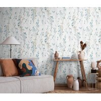 1056118 Tapeten Erismann Forest Dreams Farbe türkis Vliestapete
