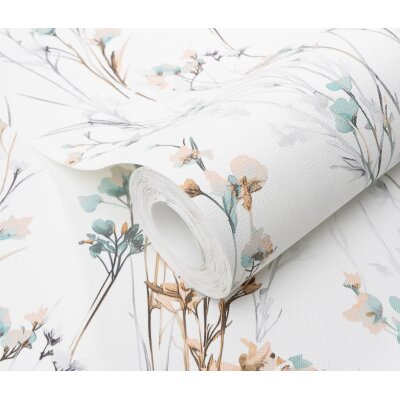1056135 Tapeten Erismann Forest Dreams Farbe türkis  Vliestapete