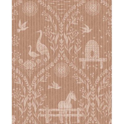 363132 Tapeten Eijffinger TINY TREASURES rosa orange terrakotta  Vliestapete