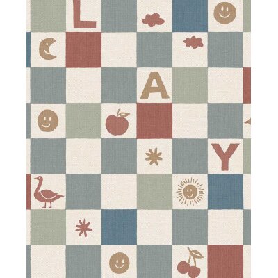 363140 Tapeten Eijffinger TINY TREASURES blau mehrfarbig  Vliestapete