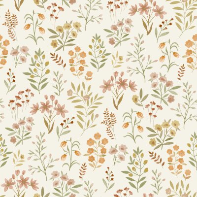 A80102 GranDeco Inia Rot – Muster Tapete Wohnzimmer, Vinyl Vliestapete, moderne Tapete