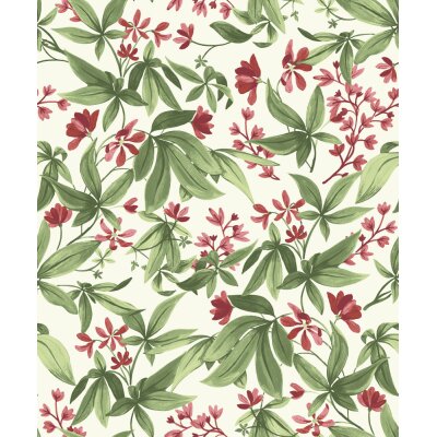 A80401 GranDeco Inia Fuchsia – Muster Tapete Wohnzimmer, Vinyl Vliestapete, moderne Tapete