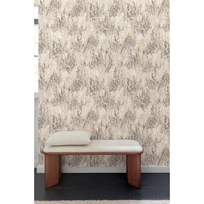 A82801 GranDeco Inia Grau – Muster Tapete Wohnzimmer, Vinyl Vliestapete, moderne Tapete