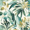 GrandecoLife Karuna Vinyltapete Grün Blättermotiv A71201 Inky Palms – scheuerbeständig, 53 cm x 10,05 m