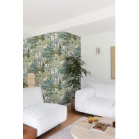 GrandecoLife Karuna Vinyltapete Grün A76302 Sketched...