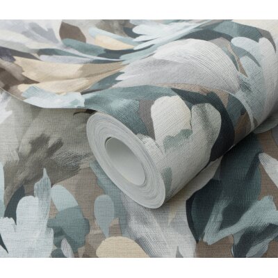 Erismann 10586-09 Pure Harmony Vliestapete Blumen Blau Modern