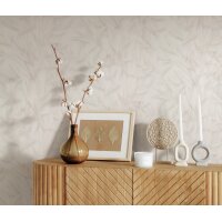 Erismann 10587-02 Pure Harmony Vliestapete Blättermotiv Beige Modern