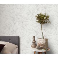 Erismann 10587-31 Pure Harmony Vliestapete Blättermotiv Grau Modern