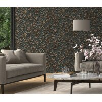 Erismann 10587-47 Pure Harmony Vliestapete Blättermotiv Braun Modern