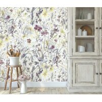 Erismann 22106-07-01 Pure Harmony Vliestapete Fototapete Blumenmotiv Gelb Romantisch