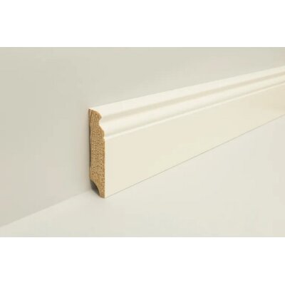 JOKA Sockelleiste Kiefer Weiß Lackiert RAL 9010 18x80x2400 mm Profil 103-640