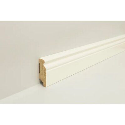 JOKA Sockelleiste Kiefer Weiß Lackiert RAL 9010 18x58x2400 mm Profil 103-640