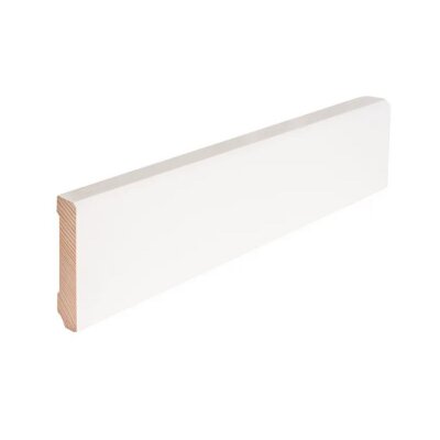 JOKA Sockelleiste Kiefer Weiß Lackiert RAL 9010 12x58x2400 mm Fase Profil 103-640