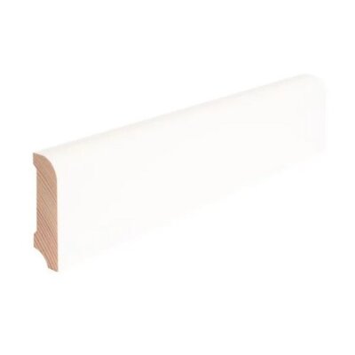 JOKA Sockelleiste Kiefer Weiß Lackiert RAL 9010 18x58x2400 mm Rund Profil 103-640