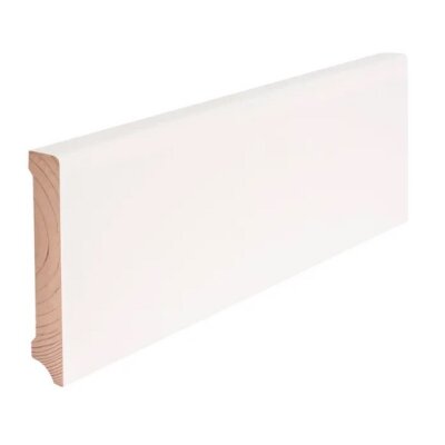 JOKA Sockelleiste Kiefer Weiß Lackiert RAL 9010 16x96x2400 mm Cube Profil 103-640