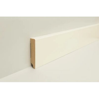JOKA Sockelleiste Kiefer Weiß Lackiert RAL 9010 16x78x2400 mm Cube Profil 103-640