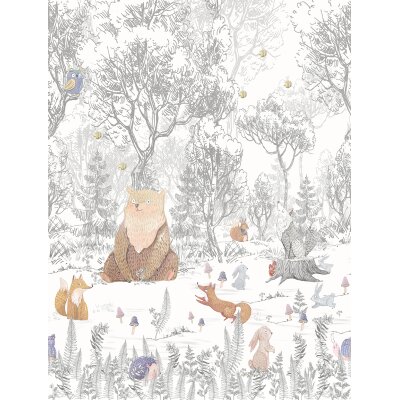 CW6043-1 Decoprint Wallcoverings Cute Walls grau Digitaltapete