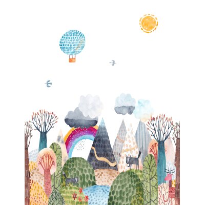CW6048-1 Decoprint Wallcoverings Cute Walls bunt  Digitaltapete