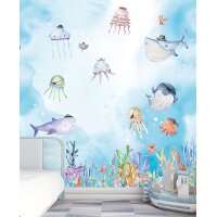 CW6058-1 Decoprint Wallcoverings Cute Walls blau...