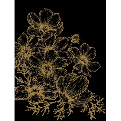 SW3027-4 Decoprint Wallcoverings Scenic Walls  Schwarz & Gold  Digitaldruck Vlies