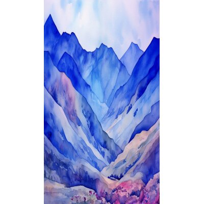 SW3046-1 Decoprint Wallcoverings Scenic Walls  Blauviolett  Digitaldruck Vlies