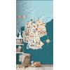SW3063-1 Decoprint Wallcoverings Scenic Walls  Blau Digitaldruck Vlies