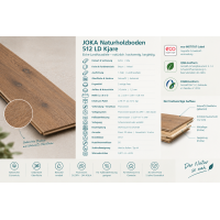 JOKA Naturholzboden 512 LD Kjare KE513 PAR2101626_E513 – Eiche Landhausdiele Oak feral gebürstet, Villa Öl, 2,76 m²