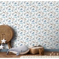 Essener Tapeten Kids and Teens G78592 Vliestapete Haie blau