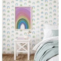 Essener Tapeten Kids and Teens G78585 Vliestapete Regenbogen blau grün lila