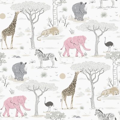 Essener Tapeten Kids and Teens G78589 Vliestapete rosa grau taupe schwarz