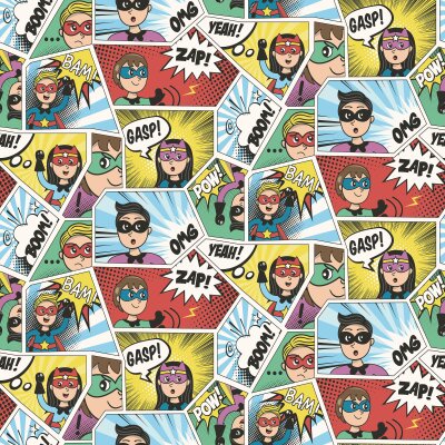 Essener Kids and Teens G78557 Vliestapete Comic-Motive bunt