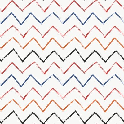 Essener Tapeten Kids and Teens G78604 Zickzack Tapete rot orange blau schwarz Vliestapete