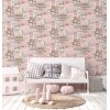 Essener Tapeten Kids and Teens G78602 Häuser Tapete rosa braun beige sand Vliestapete