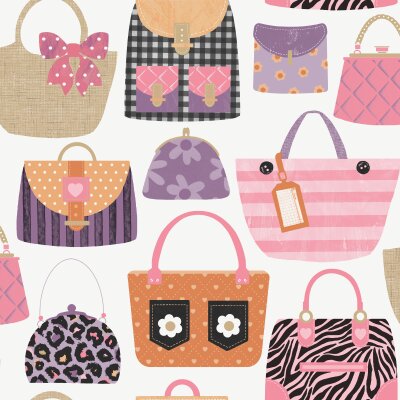 Essener Tapeten Kids and Teens G78581 Taschen Tapete bunt Vliestapete