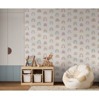 Essener Tapeten Kids and Teens G78586 Regenbogen Tapete gelb rosa türkis braun Vliestapete